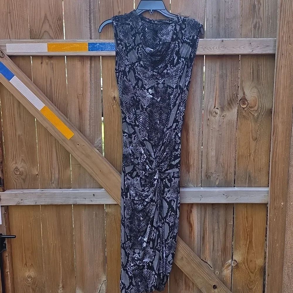 Kenneth Cole Monochrome Patterned Dress